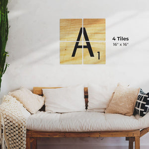 Letter A - Light Wood Preview - 16in x 16in