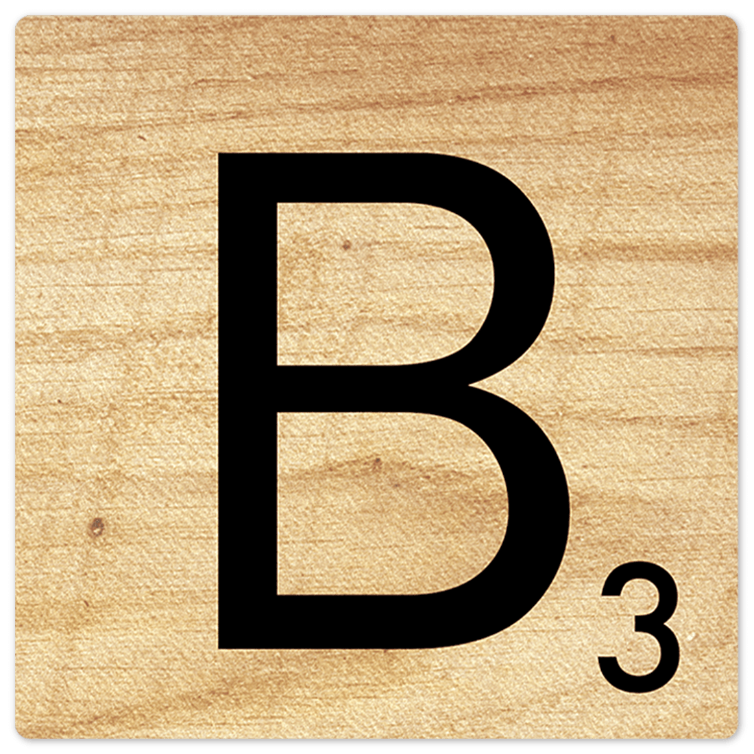 Slidetiles Metal Prints | Scrabble Wood Letter B Wall Art