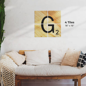 Letter G - Light Wood Preview - 16in x 16in