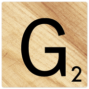 Letter G - Light Wood - 8in x 8in