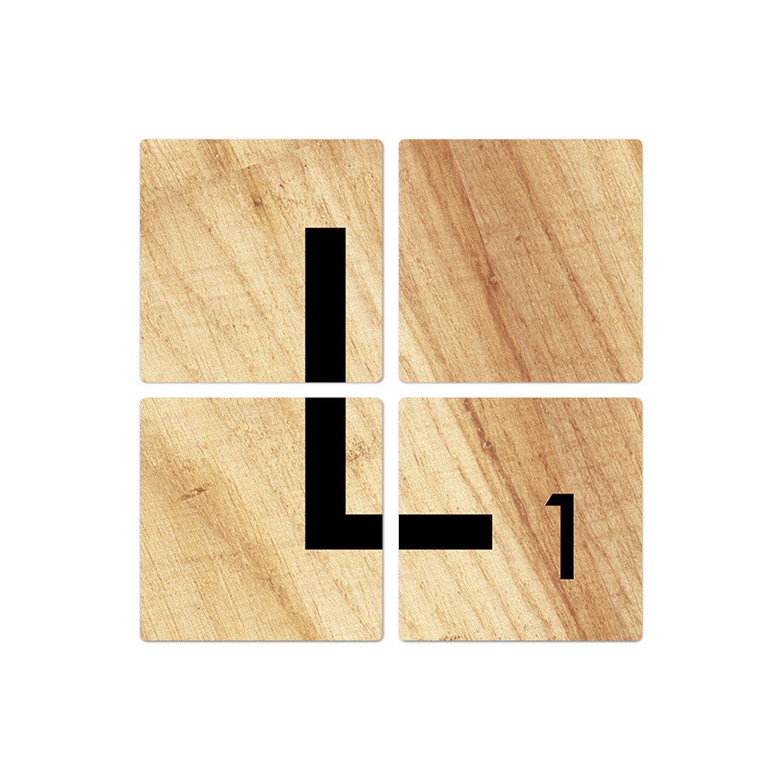 L- 2 inch Wood Alphabet Tile
