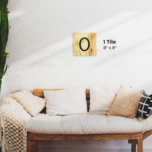 Letter O - Light Wood Preview - 8in x 8in