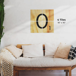 Letter O - Light Wood Preview - 16in x 16in