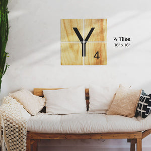 Letter Y - Light Wood Preview - 16in x 16in
