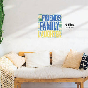 Friends Family Laughter Preview - 16in x 16in
