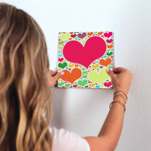 Heart Cloud Slidetile on wall in office.
