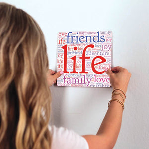 This is Life Slidetile on wall in office.