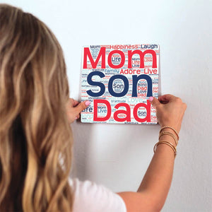Love our Son Slidetile on wall in office.