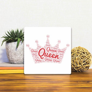 A Slidetile of the The Queen's Crown sitting on a table.