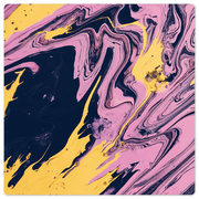 Purple and Yellow Swirls - 8in x 8in