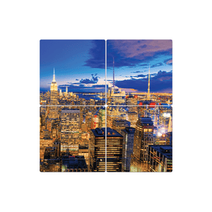 New York Skyline at Night - 16in x 16in