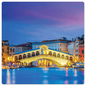 Rialto Bridge in Venice - 8in x 8in