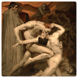 Dante and Virgile by William Bouguereau - 8in x 8in