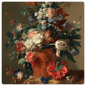 Vase of Flowers by Huysum - 8in x 8in