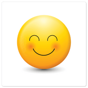 Delighted Emoji - 8in x 8in