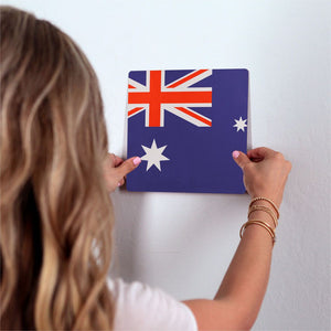 The Australian Flag Slidetile on wall in office.