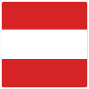The Austrian Flag - 8in x 8in
