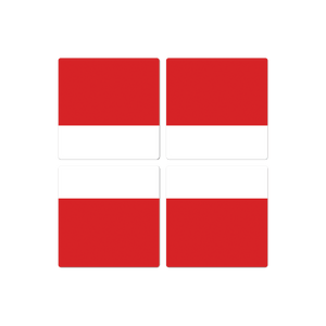 The Austrian Flag - 16in x 16in