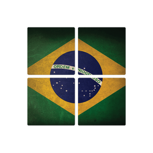 The Brazil Grunge Flag - 16in x 16in