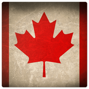 The Canada Grunge Flag - 8in x 8in