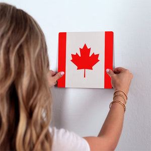 The Canada Flag Slidetile on wall in office.
