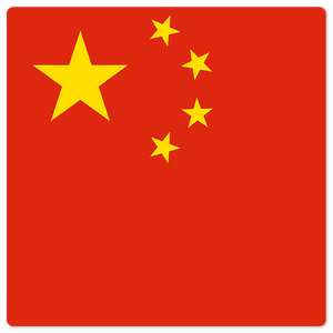 The Chinese Flag - 8in x 8in