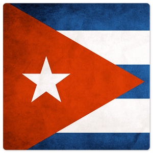 The Cuban Grunge Flag - 8in x 8in
