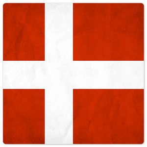 The Denmark Flag - 8in x 8in