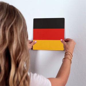 The German Flag Slidetile on wall in office.