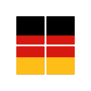 The German Flag - 16in x 16in