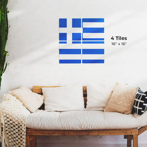 The Greek Flag Preview - 16in x 16in