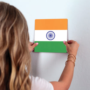 The Flag of India Slidetile on wall in office.