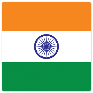 The Flag of India - 8in x 8in