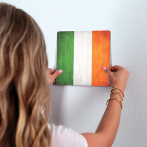 The Irish Grunge Flag Slidetile on wall in office.