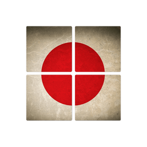 The Japanese Grunge Flag - 16in x 16in