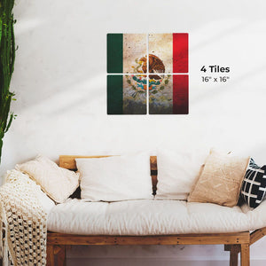 The Mexican Grunge Flag Preview - 16in x 16in