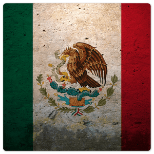 The Mexican Grunge Flag - 8in x 8in