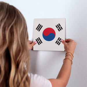 The South Korean Flag Slidetile on wall in office.