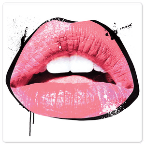 Bright Pink Lips - 8in x 8in