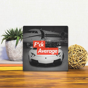 A Slidetile of the Fuck Average sitting on a table.