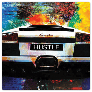 Drive and Hustle - 8in x 8in