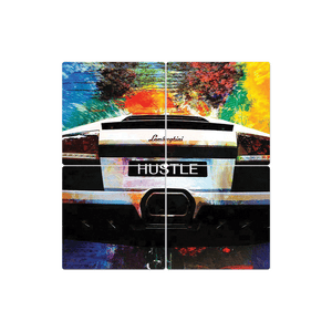 Drive and Hustle - 16in x 16in