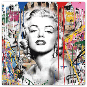 Monroe on Graffiti - 8in x 8in