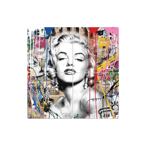 Monroe on Graffiti - 16in x 16in