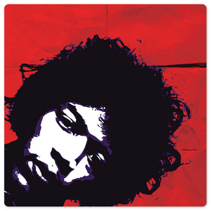 Hendrix on Red - 8in x 8in