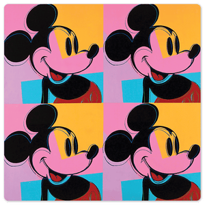 Mickey x 4 - 8in x 8in