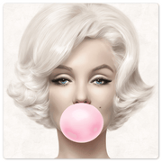 Monroe Blows a Bubble - 8in x 8in