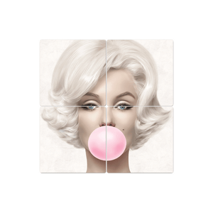 Monroe Blows a Bubble - 16in x 16in