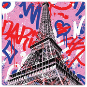 Eiffel Tower Graffiti - 8in x 8in