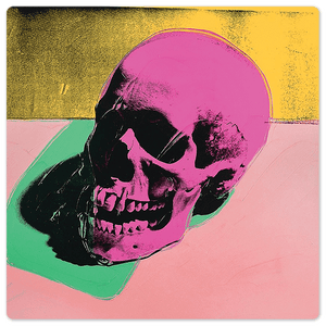 Pink Skull - 8in x 8in